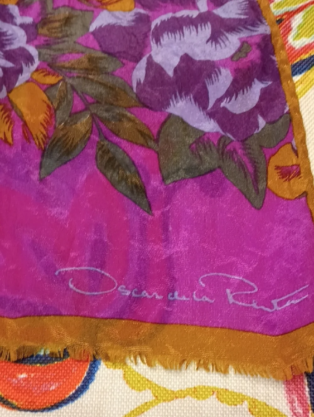 Oscar de la Renta Vintage Silk Scarf